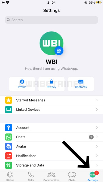 WhatsApp for iOS redesigned settings