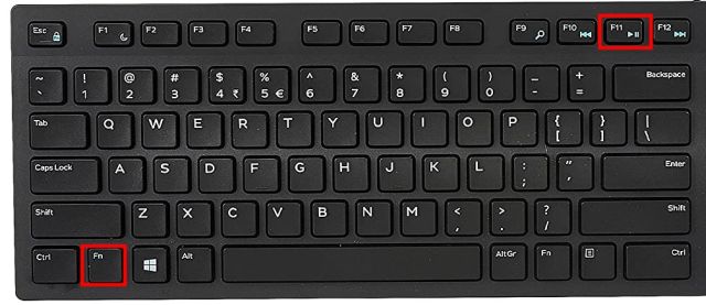 f11 function key in keyboard