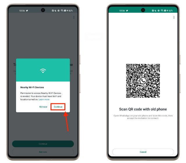 WhatsApp permissions in Pixel 7 Pro