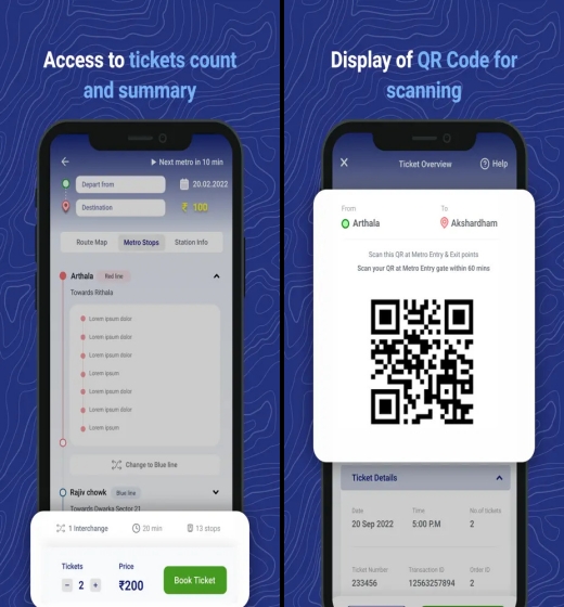 The new DMRC Ticket Booking app as depicted in the App Store