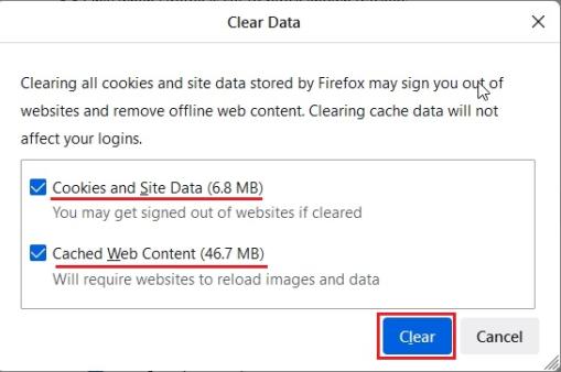 delete browsing data in firefox