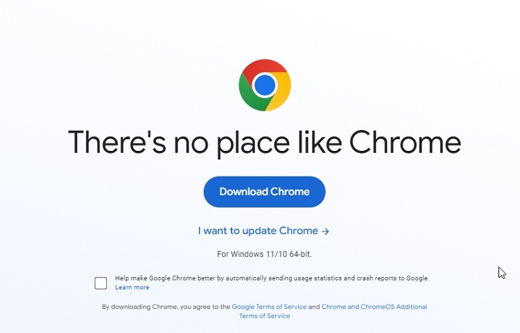 chrome download page