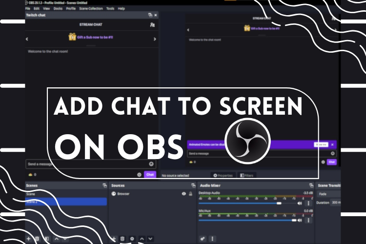 How to display  Chat with OBS Studio Custom Docks 