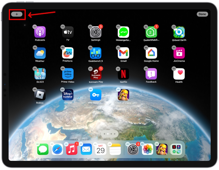 Add Widgets on iPad