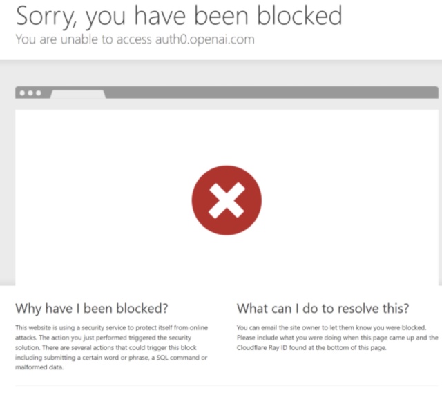 a screenshot showing a chatgpt user blocked 