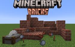 All brick blocks, clay balls and bricks in Minecraft