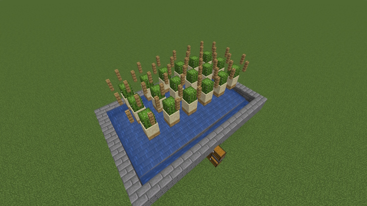 Finished and fully functional cactus farm in Minecraft