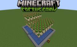 Fully functioning extended cactus farm in Minecraft