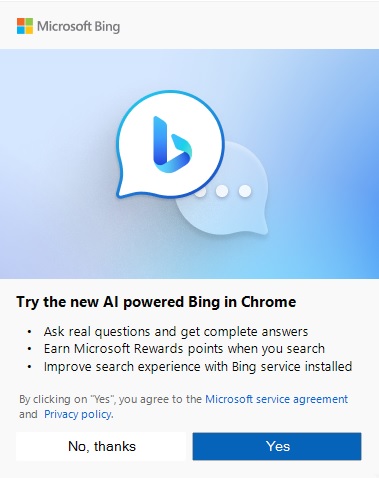 Bing AI for Chrome