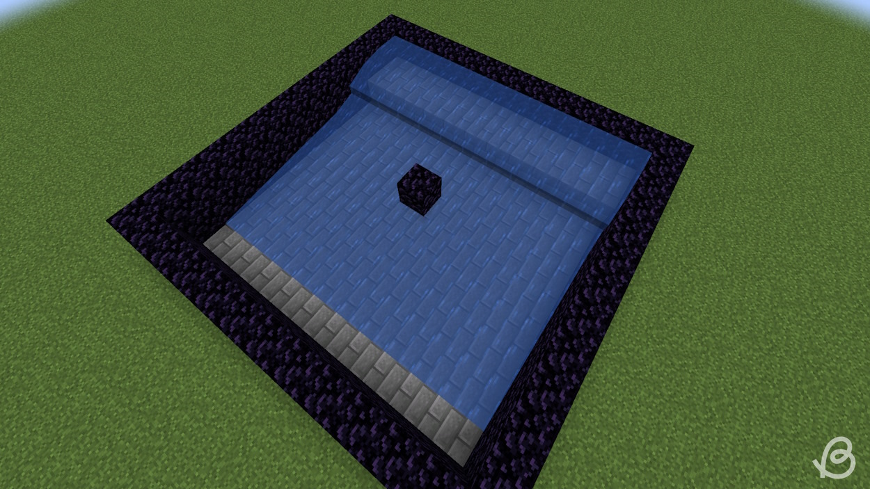 Added flowing water so all the drops from the cobblestone generator get collected in Minecraft