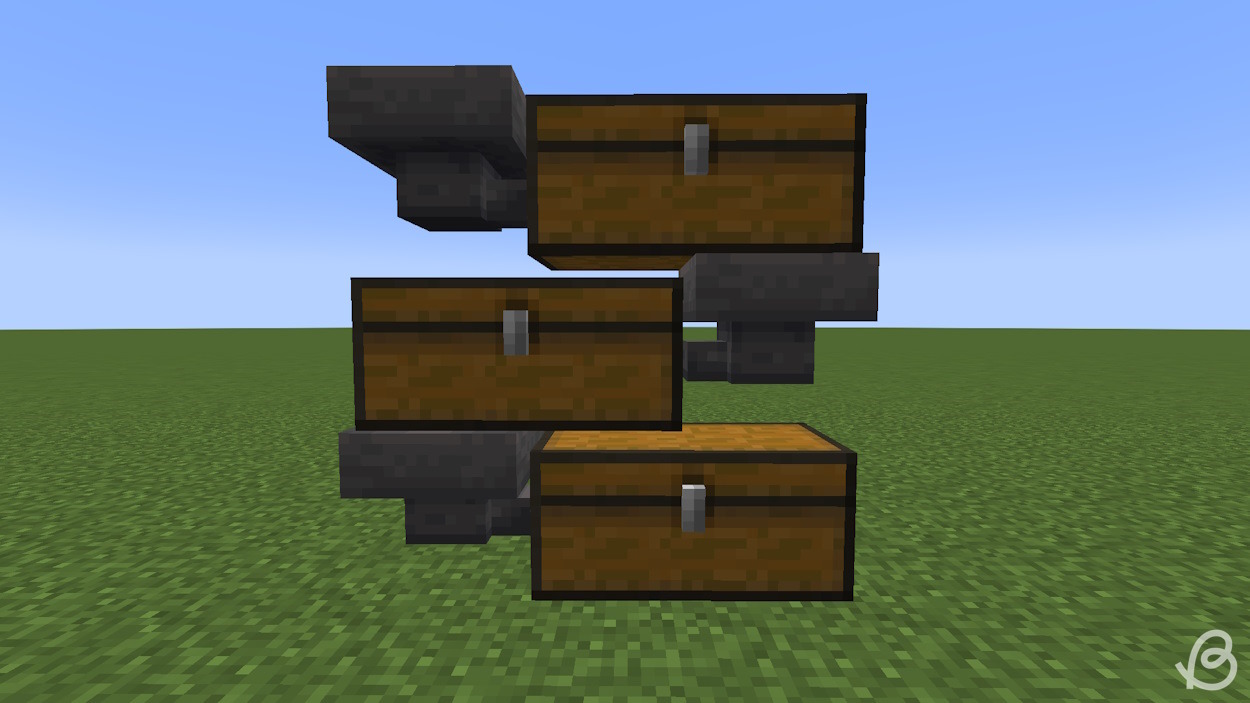 Chests and hoppers connected to each other