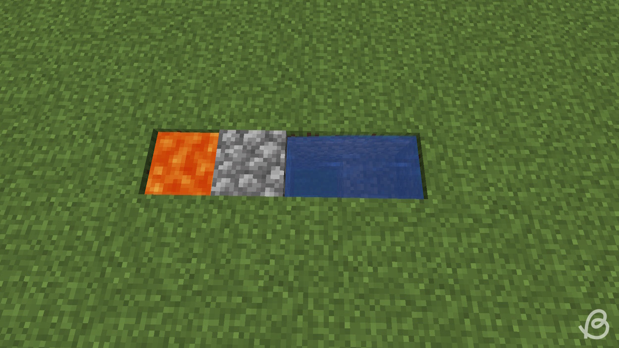 Simplest cobblestone generator in Minecraft