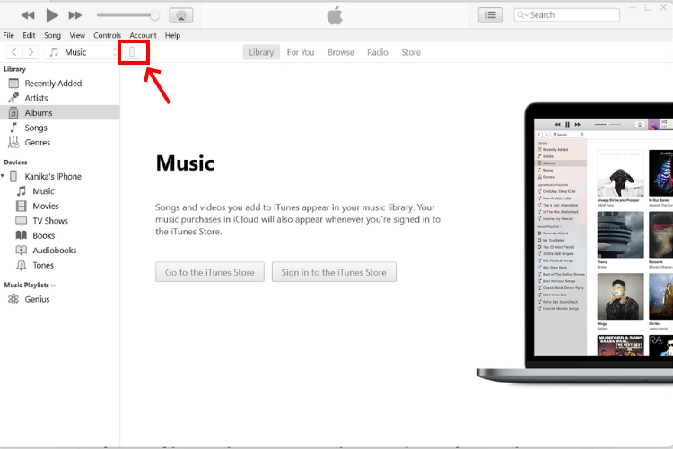 Connect your iPhone and Open iTunes on your Computer
