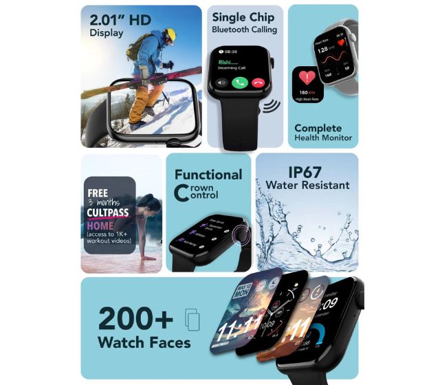 Cult.sport Active T smartwatch key specs depicted via this image