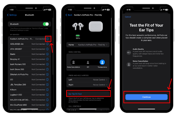 How to change discount the airpod pro size