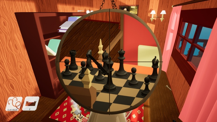 Uma captura de tela do jogo de xadrez de FPS