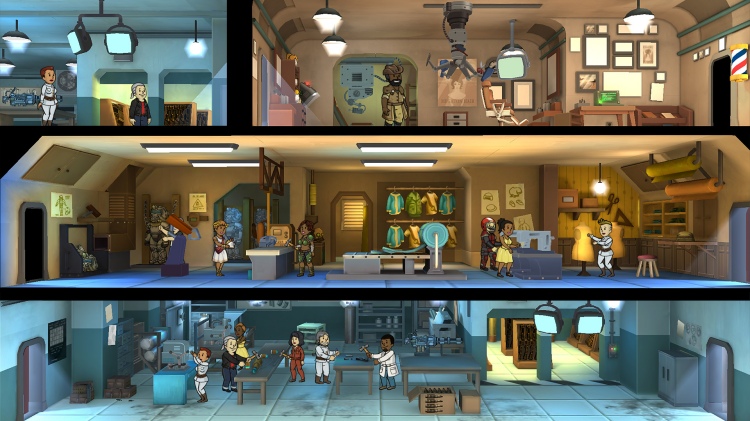 Een in-game screenshot van Fallout Shelter