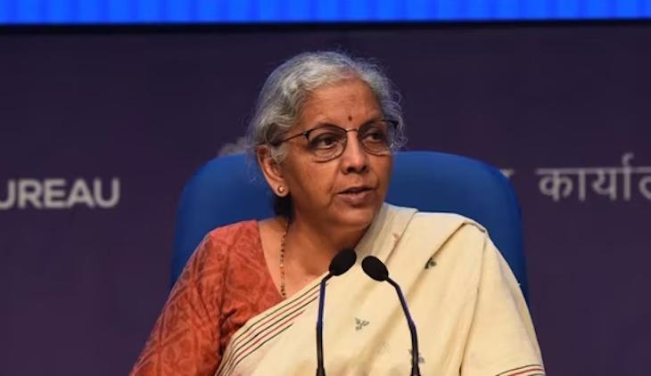 Finance Minister Nirmala Sitaraman at the 50th GST Counncil Meet 2023