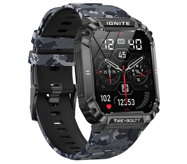 Fire-boltt Combat with camo-black strap