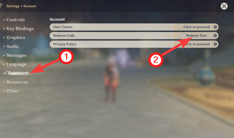 How to redeem Genshin Impact codes within the game