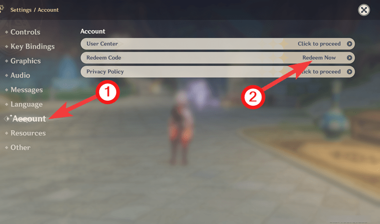 Genshin Account redeem code