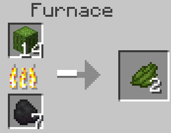 Smelting Recipe for green dye in Minecraft
