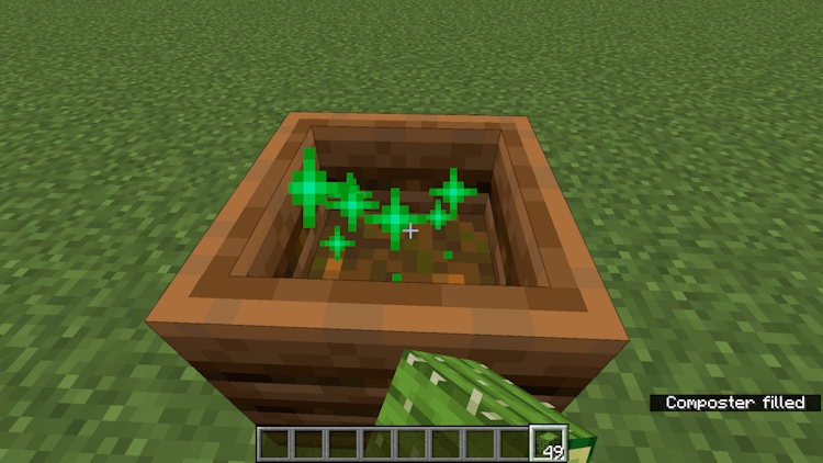 Composting cactus in Minecraft