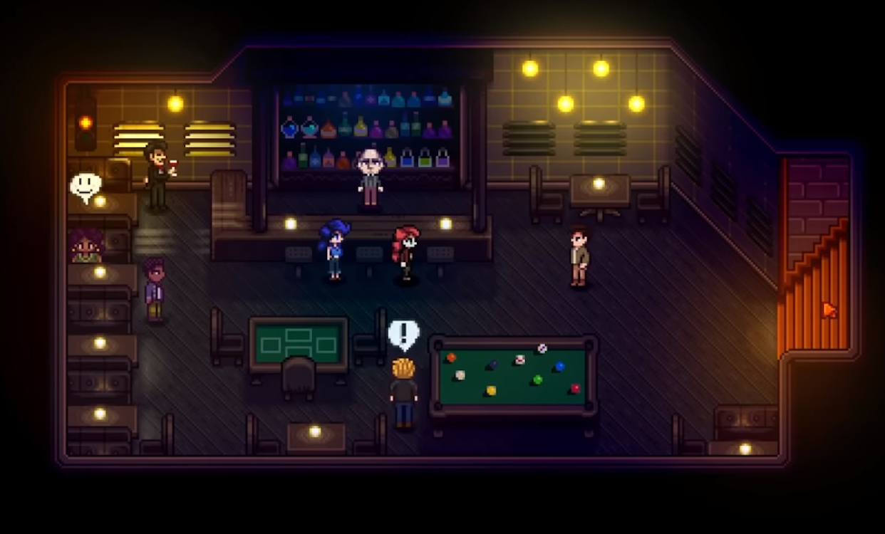 Confused NPCs at the end of the Haunted Chocolatier trailer