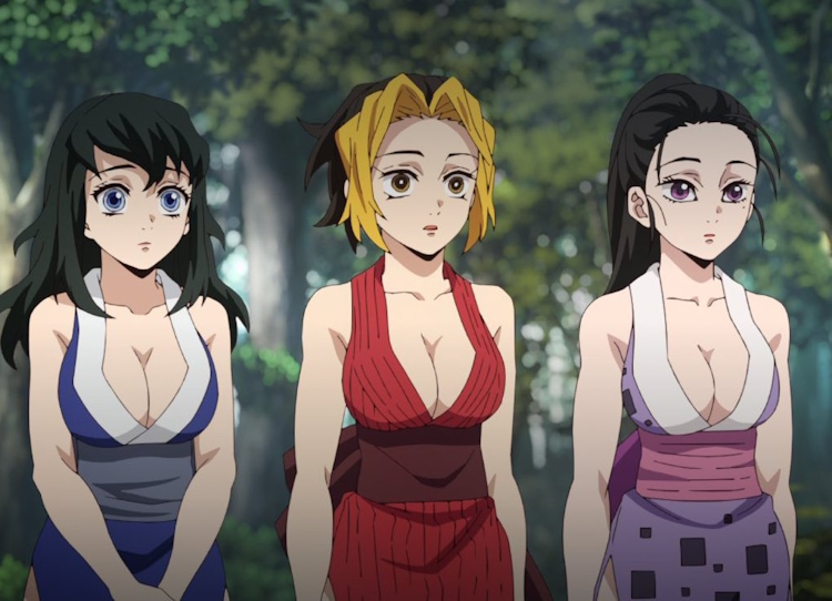 Hinatsuru, Makio & Suma Trio in season 2 of Demon Slayer.