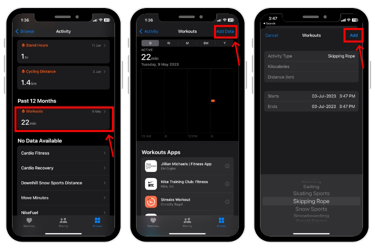 Workout app apple watch on online iphone