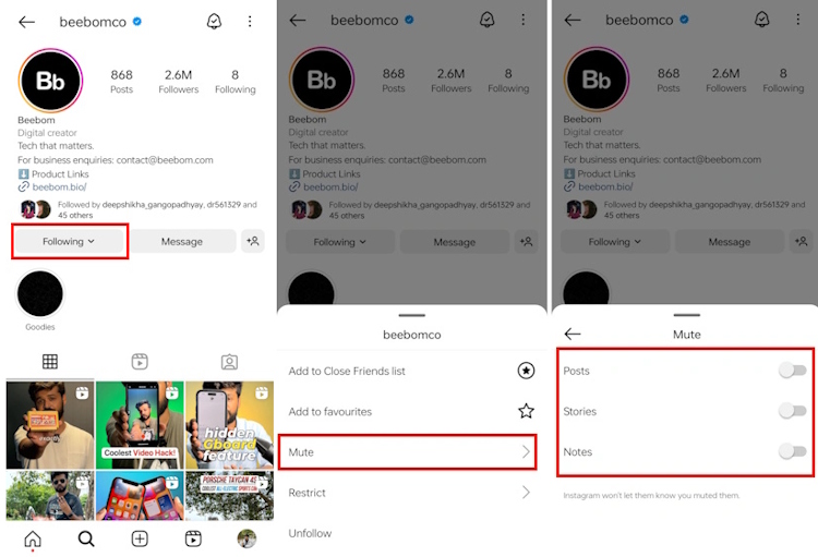 How to Mute Someone on Instagram