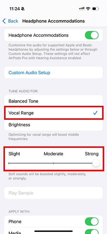 Increase Vocal Range on AirPods to make them louder