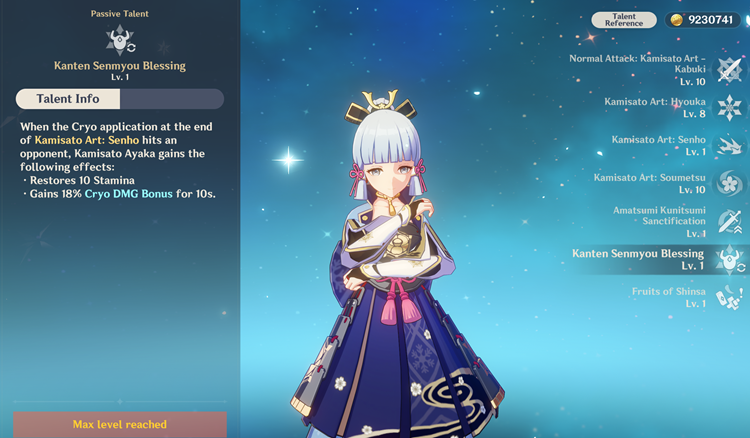 Kanten Senmyou Ayaka Passive Ayaka Genshin IMpact passive