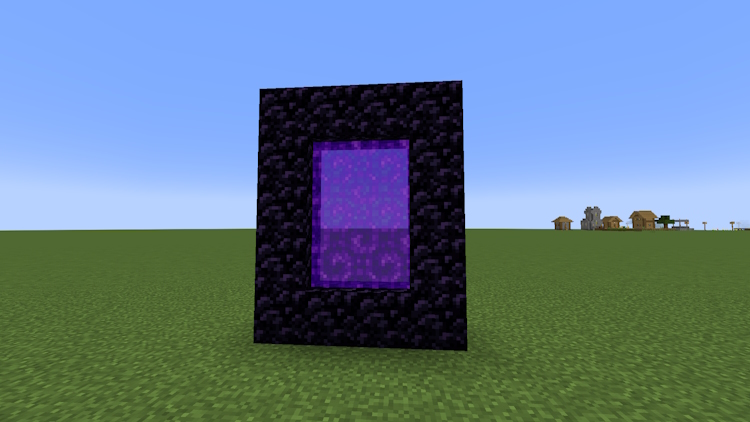 Constructed Nether portal