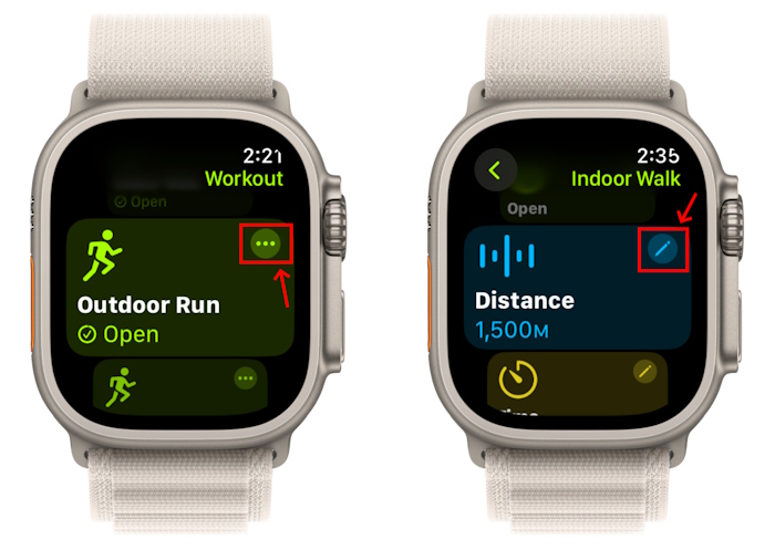 Open the Workout app on Apple Watch