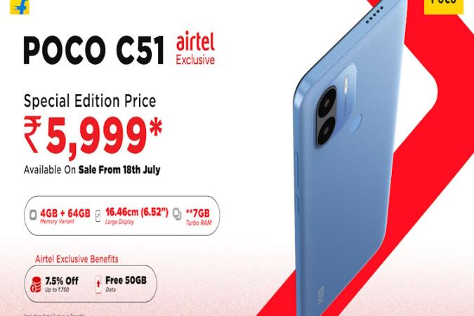 Poco C51 Airtel Prepaid Locked Variant Goes Official In India; Check ...