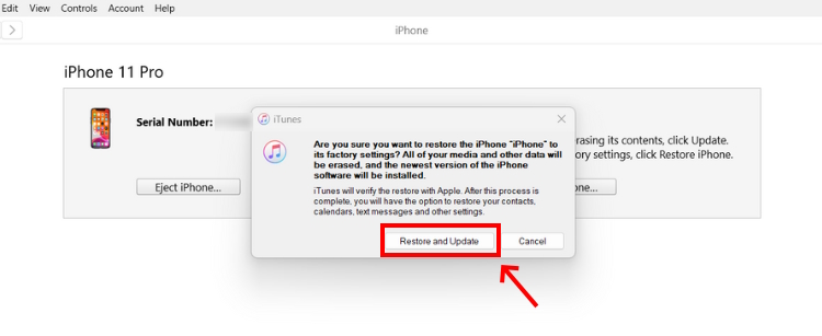 Restore and Update iPhone with iTunes