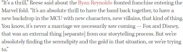 The Hollywood Reporter post suggesting other Characters 