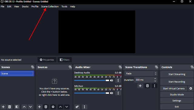 Scene Collection Option in OBS