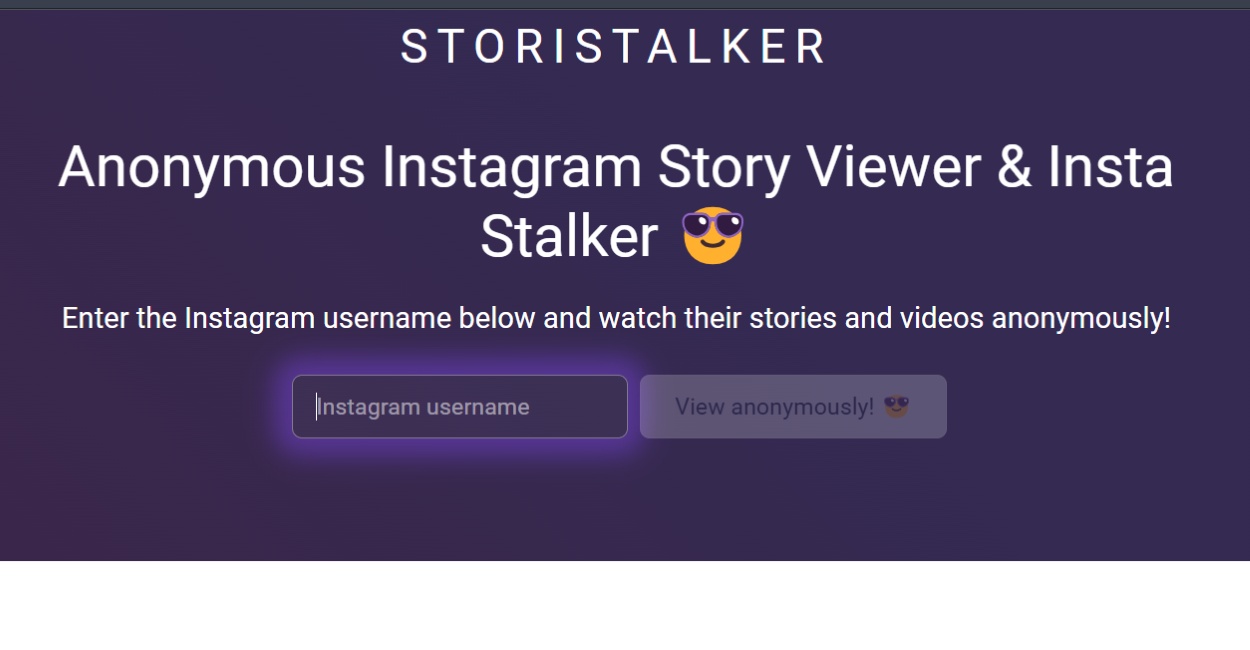 StoryStalker Home Page To Download Instagram Story