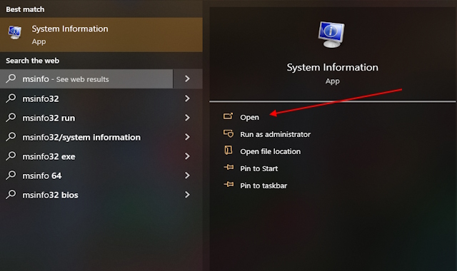 System Information in Windows