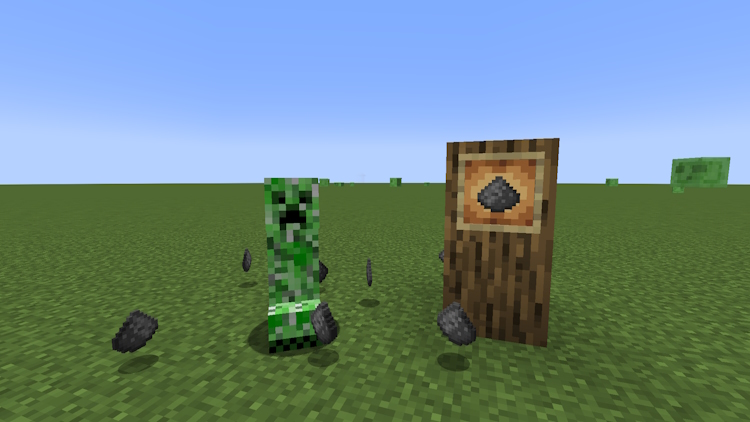 Creeper and gunpowder items