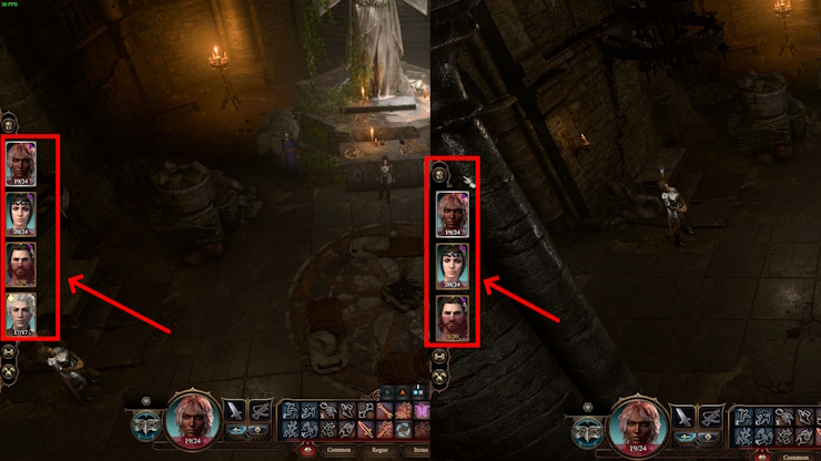 The party member change image