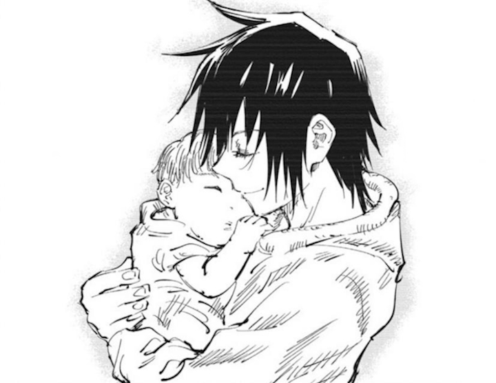 Child Megumi and his mother in manga - Toji Fushiguro jujutsu kaisen