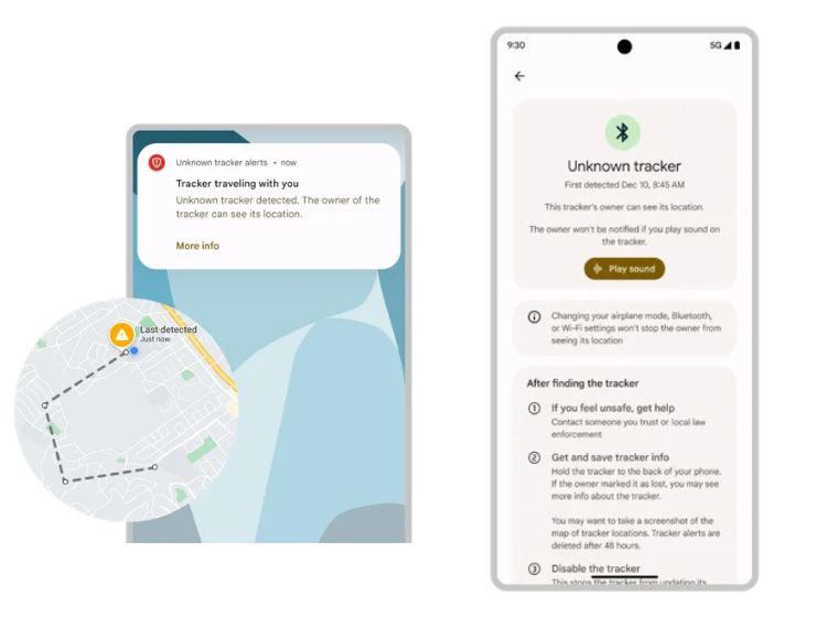 Android rolling out unknown tracker alerts to find AirTags