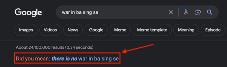 War In Ba Sing Se Google search easter egg