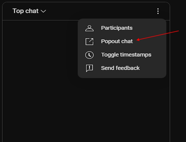 Youtube popout chat