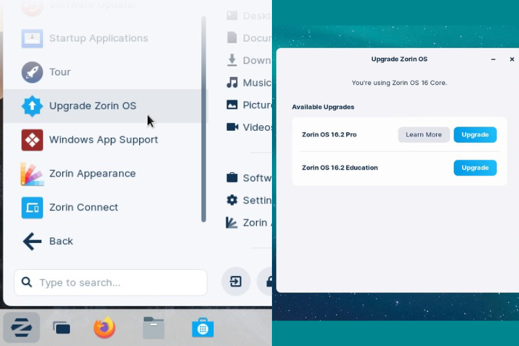 Zorin OS upgrader