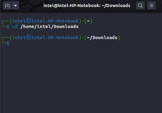 Change directory in Linux using absolute path