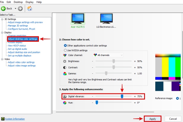 Adjust Colors with Digital Vibrancy Slider in NVIDIA Control Panel